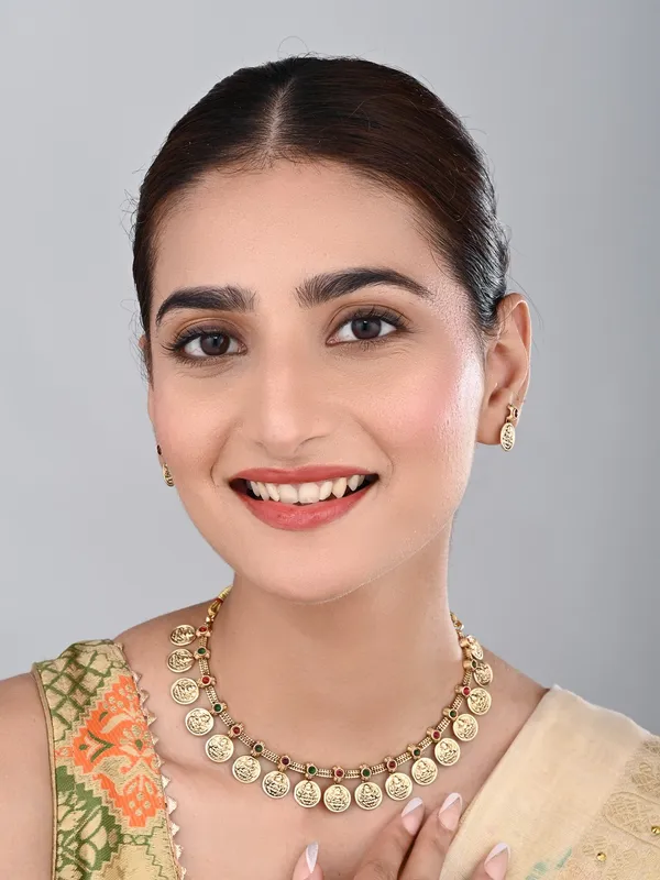 Gold_Plated_Laxmi_coin_Necklace_Set