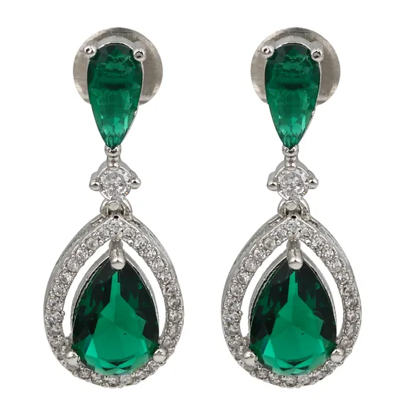 Rhodium_plated_Tear_drop_Necklace_set
