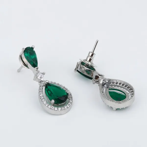 Rhodium_plated_Tear_drop_Necklace_set