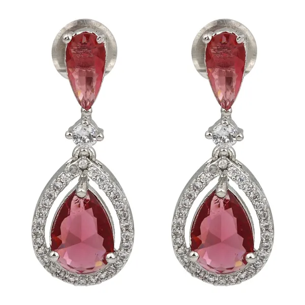 Rhodium_plated_Tear_drop_Necklace_set