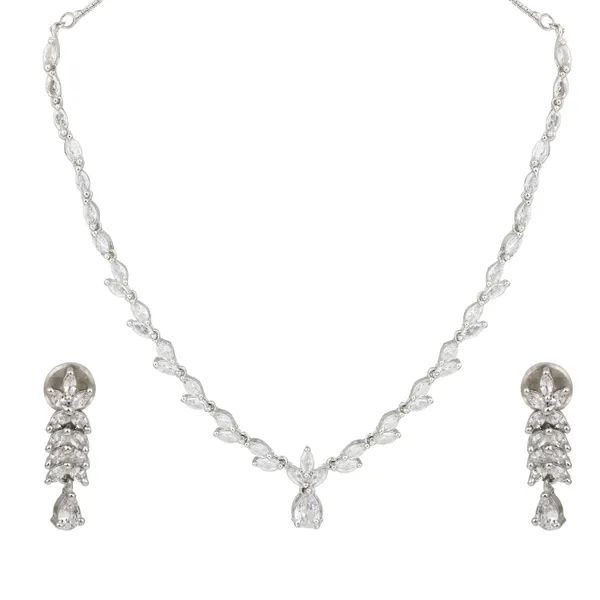 Silver-Tone_Teardrop_Necklace_Set