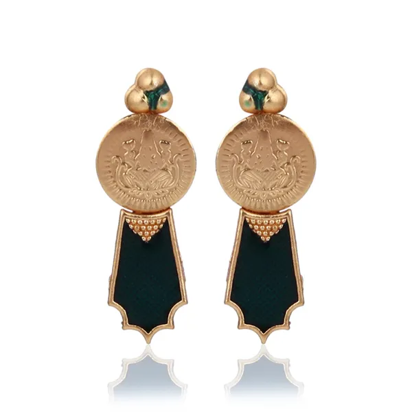 Antique_Gold_Kundan_Floral_Necklace_Set_With_Bead_Drops