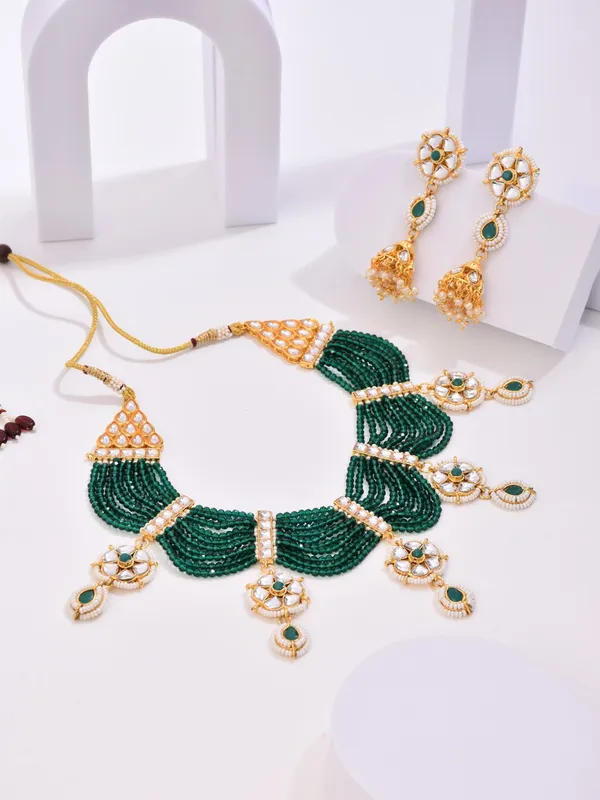 Emerald_Green_Layered_Bead_Necklace_Set