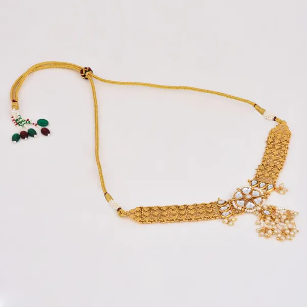 Golden_Kundan_Mesh_Necklace_Set