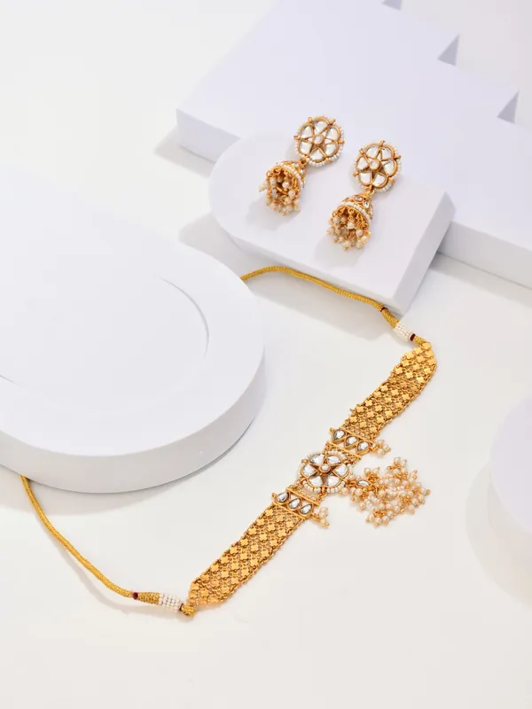 Golden_Kundan_Mesh_Necklace_Set