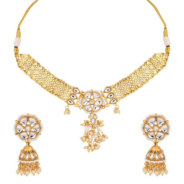 Golden_Kundan_Mesh_Necklace_Set