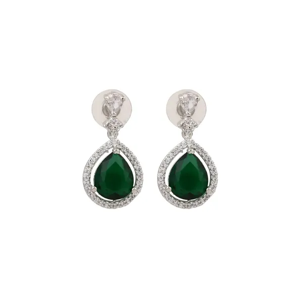 Sparkling_Green_Teardrop_Necklace_Set