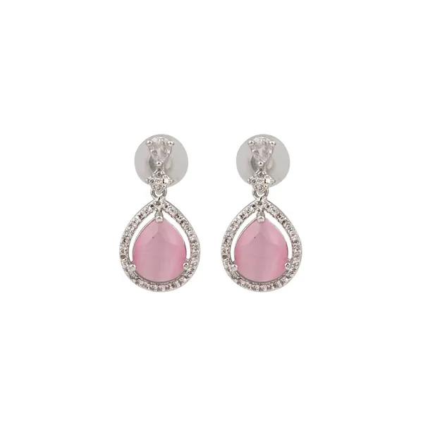 Sparkling_Pink_Teardrop_Necklace_Set