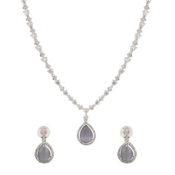 Sparkling_Grey_Teardrop_Necklace_Set
