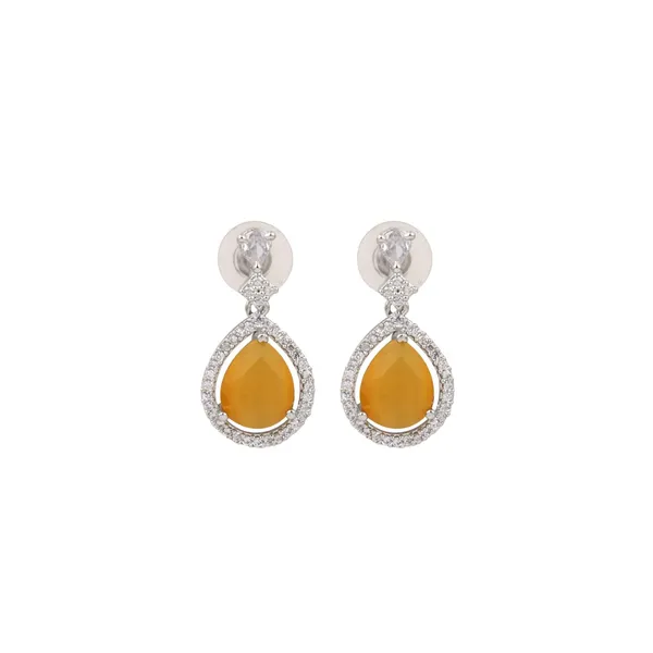 Sparkling_Yellow_Teardrop_Necklace_Set