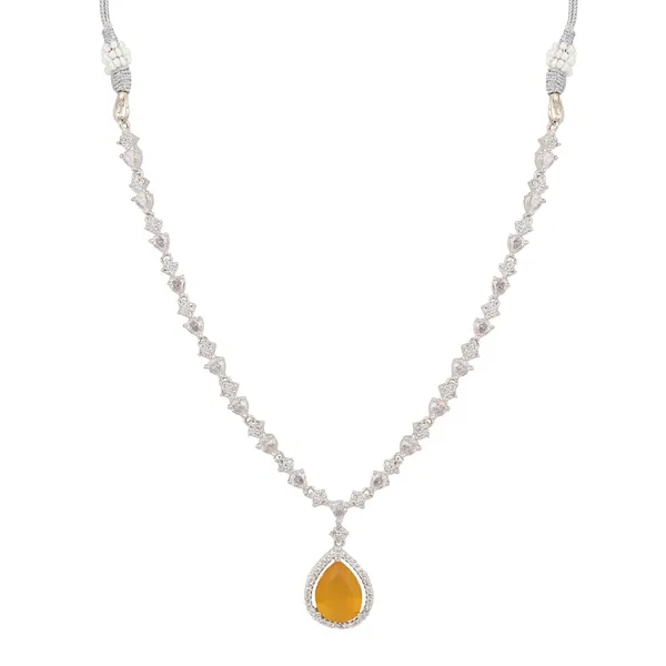Sparkling_Yellow_Teardrop_Necklace_Set
