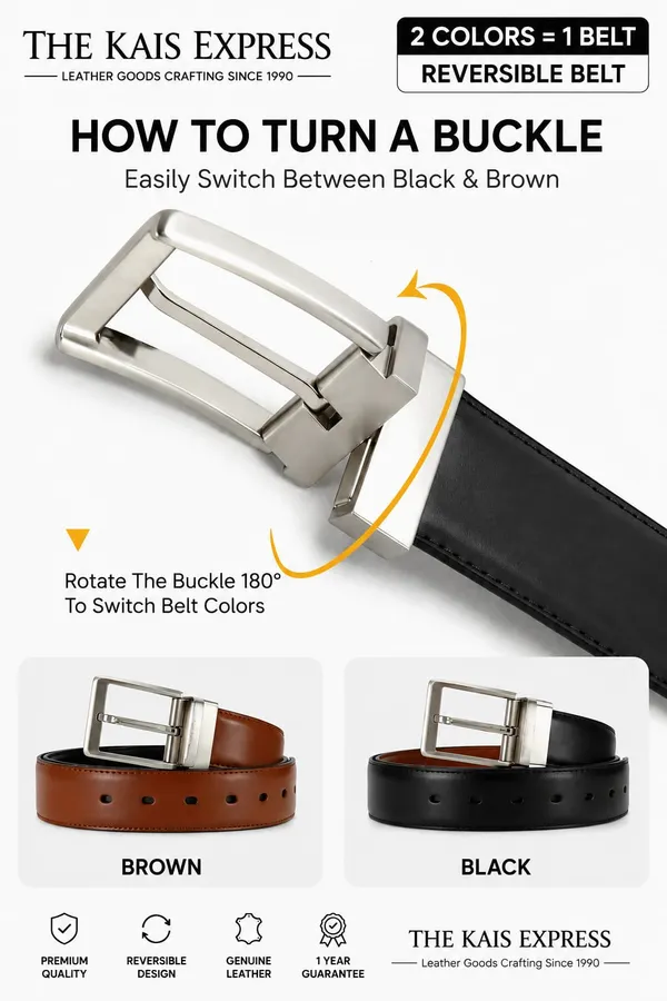 Black_Brown_Leather_Reversible/2SIDE_USEABLE/2IN1_Belt_for_Men