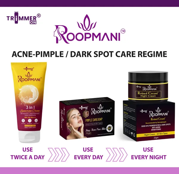 Roopmani_Acne-Pimple_/_Dark_Spot_Care_Regime_Combo_Pack_(50_Ml_+_75_Gram_+_25_Gram)