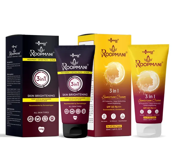 Roopmani_3_in_1_Face_Wash_+_3_in_1_Sunscreen_Cream_Combo_Pack_(100_Gram_+_50_Ml)