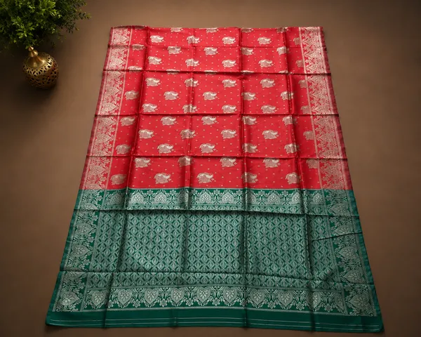Red_Litchi_Silk_Saree_For_Women