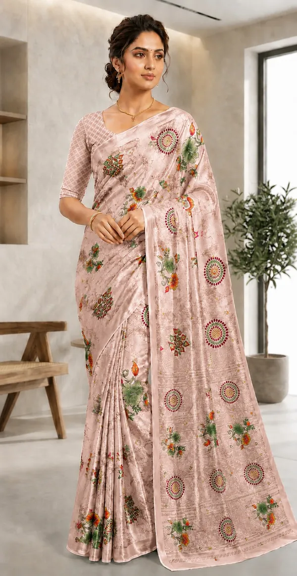 Pink_Printed_Saree_With_Blouse_Piece_for_Women