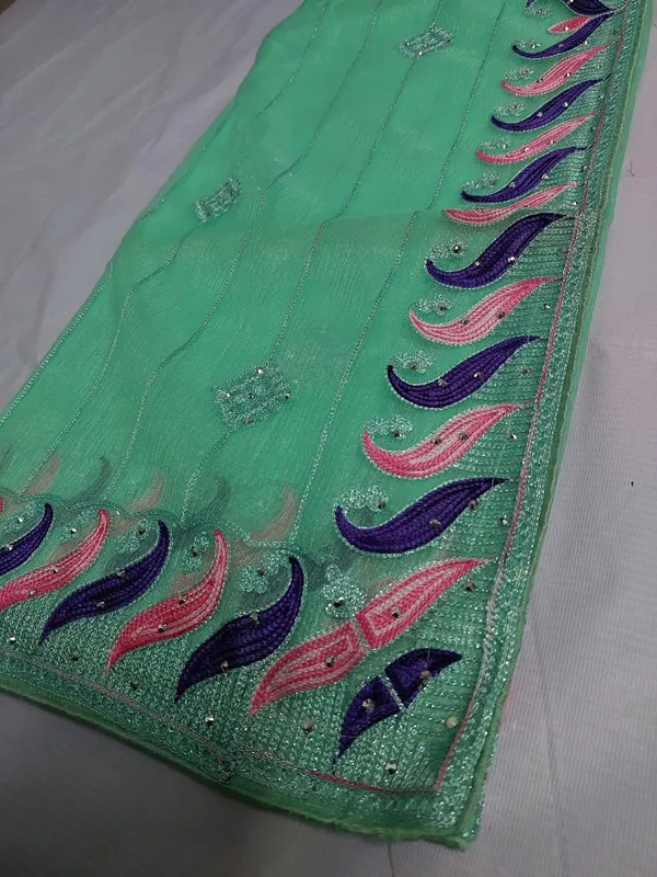 Mint_Green_Embellished_Saree_for_Women