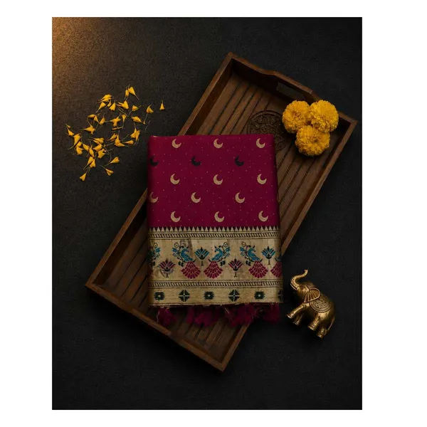 Maroon_Traditional_Saree_For_Women