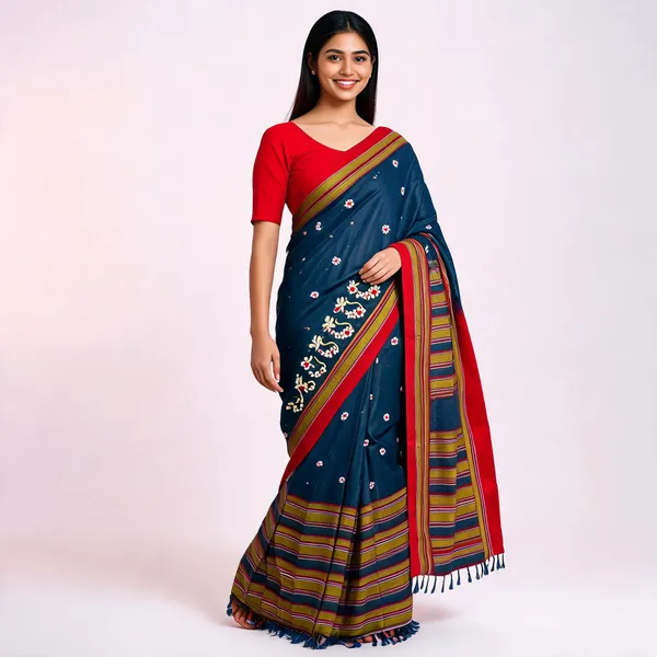 Blue_Turkey_Silk_With_Handwork_Saree_For_Women
