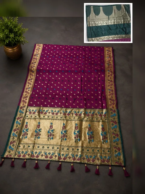 Maroon_Traditional_Saree_For_Women