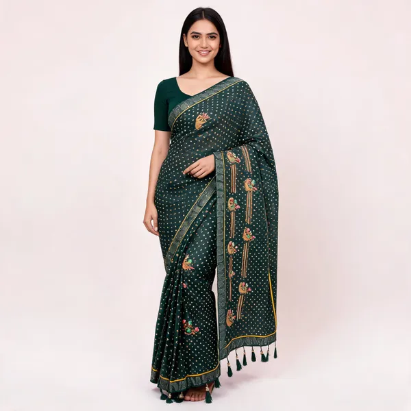 Green_Bandhani_Saree_For_Women