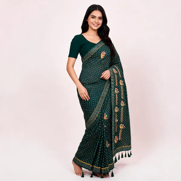 Green_Bandhani_Saree_For_Women
