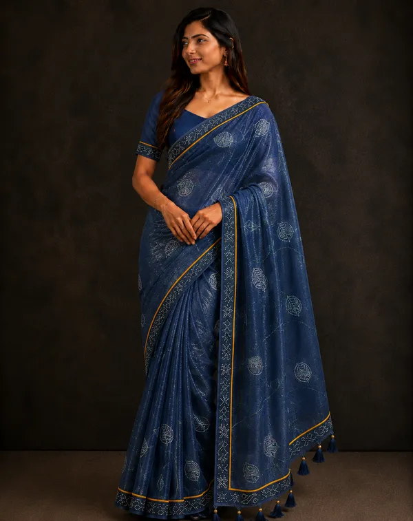 Blue_twill_Net_With_Satari_Work_Saree_For_Women