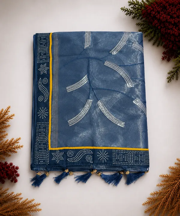 Blue_twill_Net_With_Satari_Work_Saree_For_Women