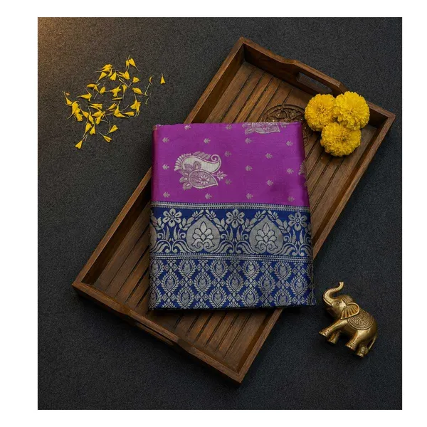 Purple_Woven_Floral_Motif_Saree_for_Women