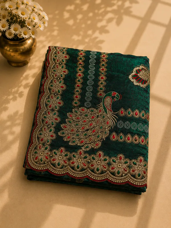 Green_fandi_double_shade_saree_with_zarkan_stone_work
