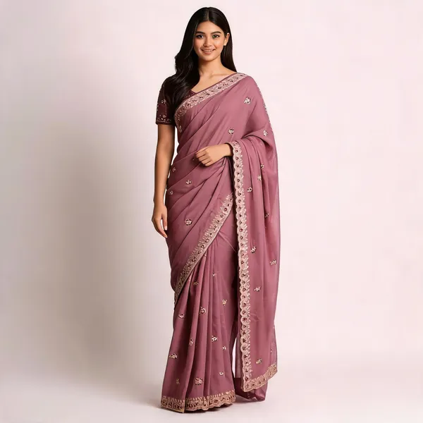 Pink_With_Louse_And_Handwork_Saree_For_Women
