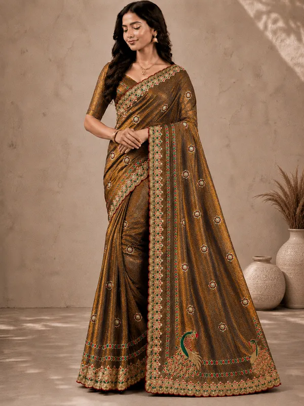 Mehndi_fandi_double_shade_saree_with_zarkan_stone_work