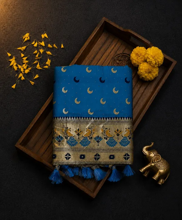 Blue_Printed_Dupatta_with_Tassels_for_Women