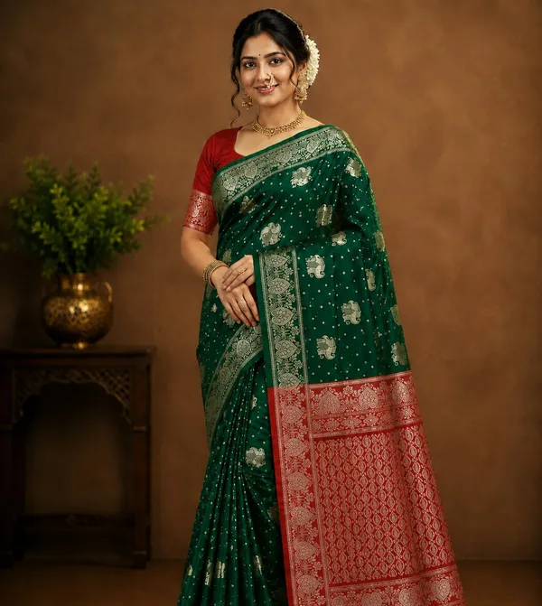 Green_Woven_Traditional_Saree_for_Women