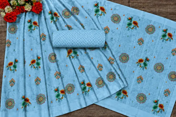 Blue_Floral_Print_Saree_for_Women