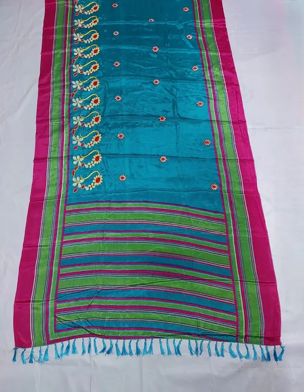 Turquoise_Embroidered_Dupatta_for_Women