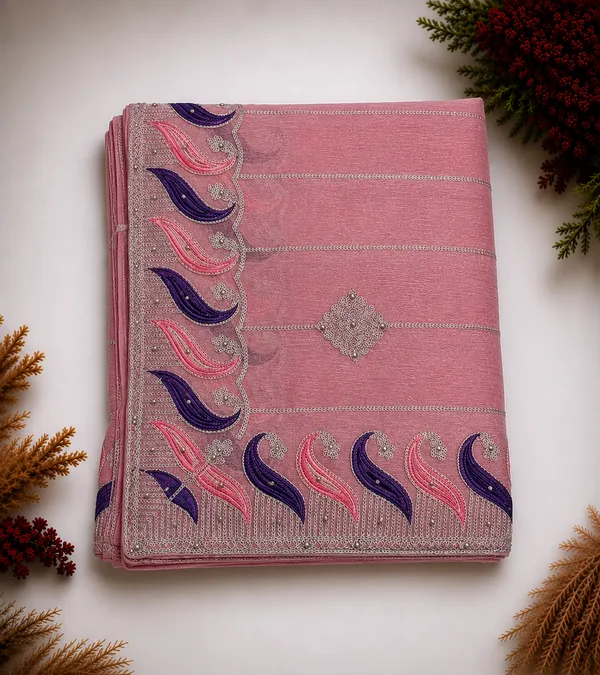 Pink_twill_Net_With_Handwork_Stone_And_Satari_work_saree