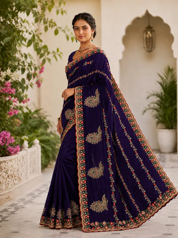 Purple_fandi_double_shade_saree_with_zarkan_stone_work