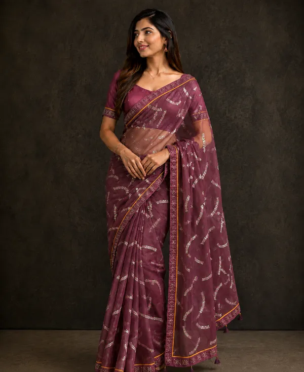 Purple_twill_Net_With_Satari_Work_Saree_For_Women