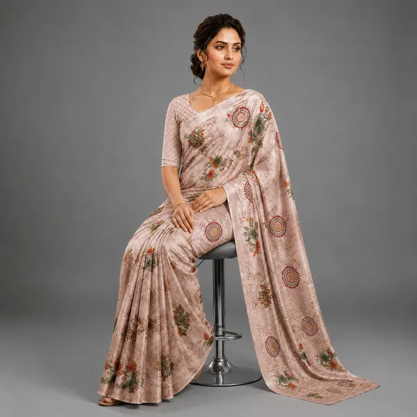 Pink_Printed_Saree_With_Blouse_Piece_for_Women