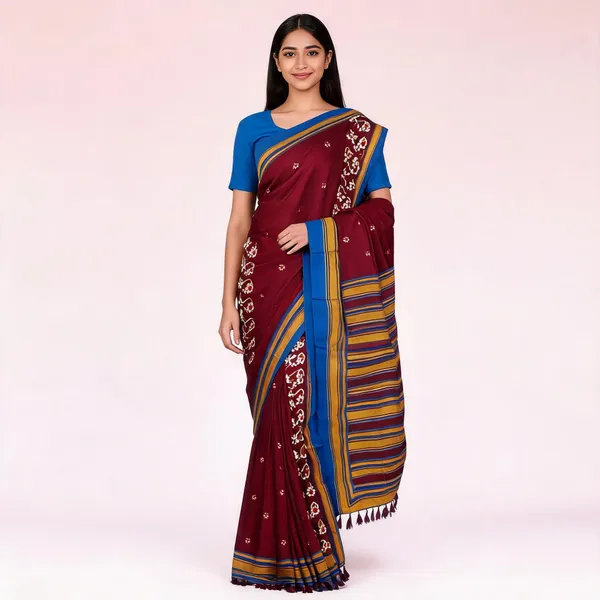Maroon_Turkey_Silk_With_Handwork_Saree_For_Women