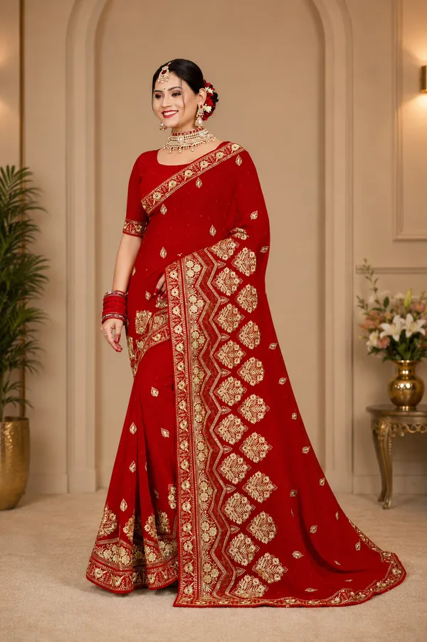Red_blooming_georgette_jari_work_with_siroski_work_saree