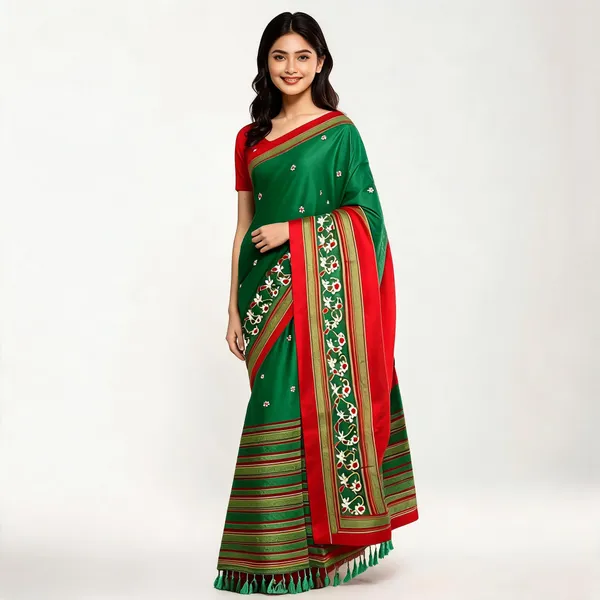 Green_Turkey_Silk_With_Handwork_Saree_For_Women