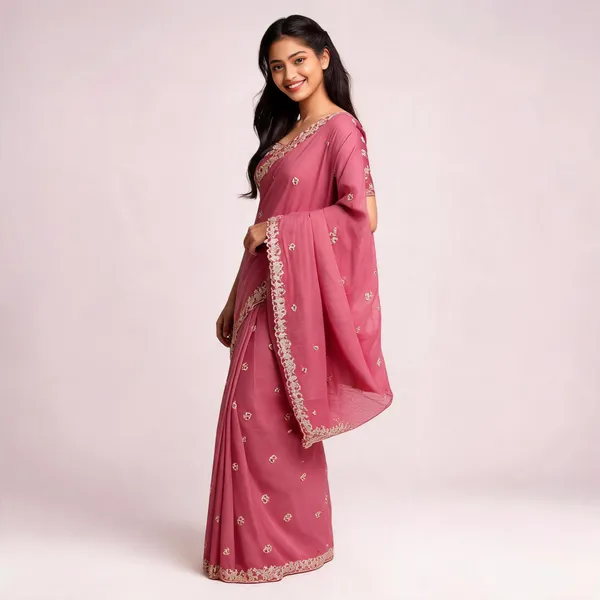 Pink_With_Louse_And_Handwork_Saree_For_Women