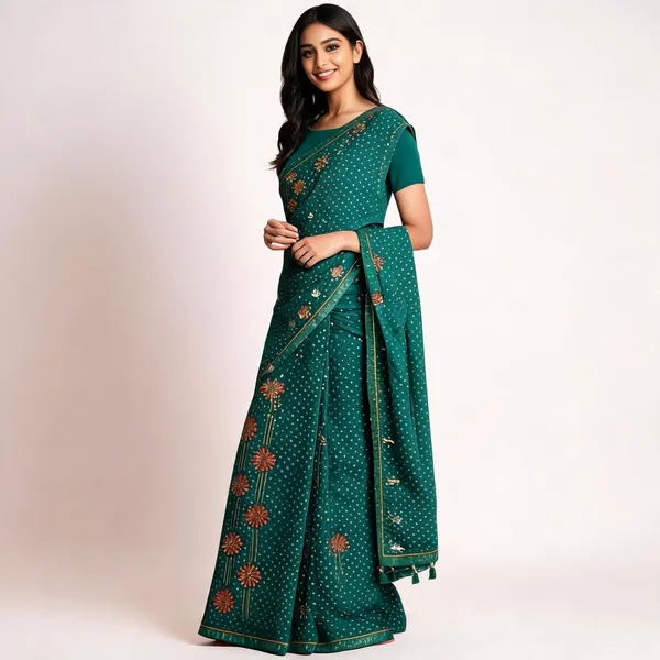 Green_Bandhani_Saree_For_Women