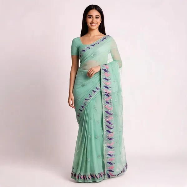 Mint_Green_Twill_Net_With_Handwork_Stone_And_Satari_Work_Saree_For_Women