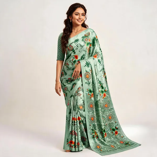 Mint_Green_Sark_Turki_Crepe_Saree_For_Women