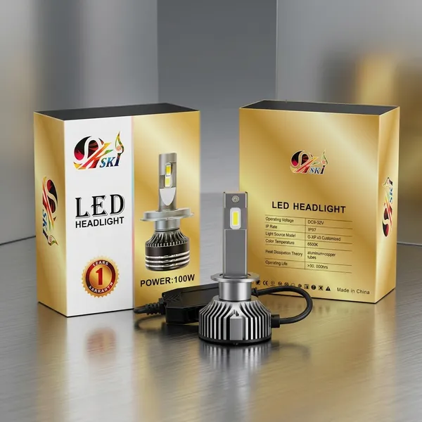 Black_Aluminium_Pc_Automotive_100W_External_Driver_LED_Headlight_Bulb