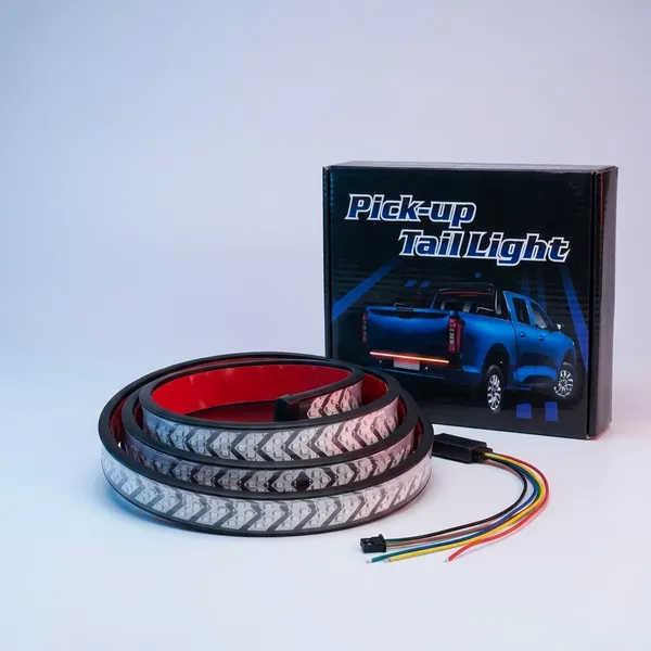 Silver_And_Black_Pvc_Sequential_Arrow_Pattern_Pickup_Truck_LED_Tail_Light_Strip