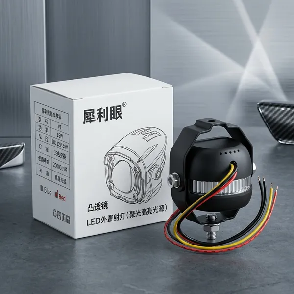 White_Aluminium_Pc_Automotive_Three_Color_Mode_Mini_LED_Projector_Spot_Light